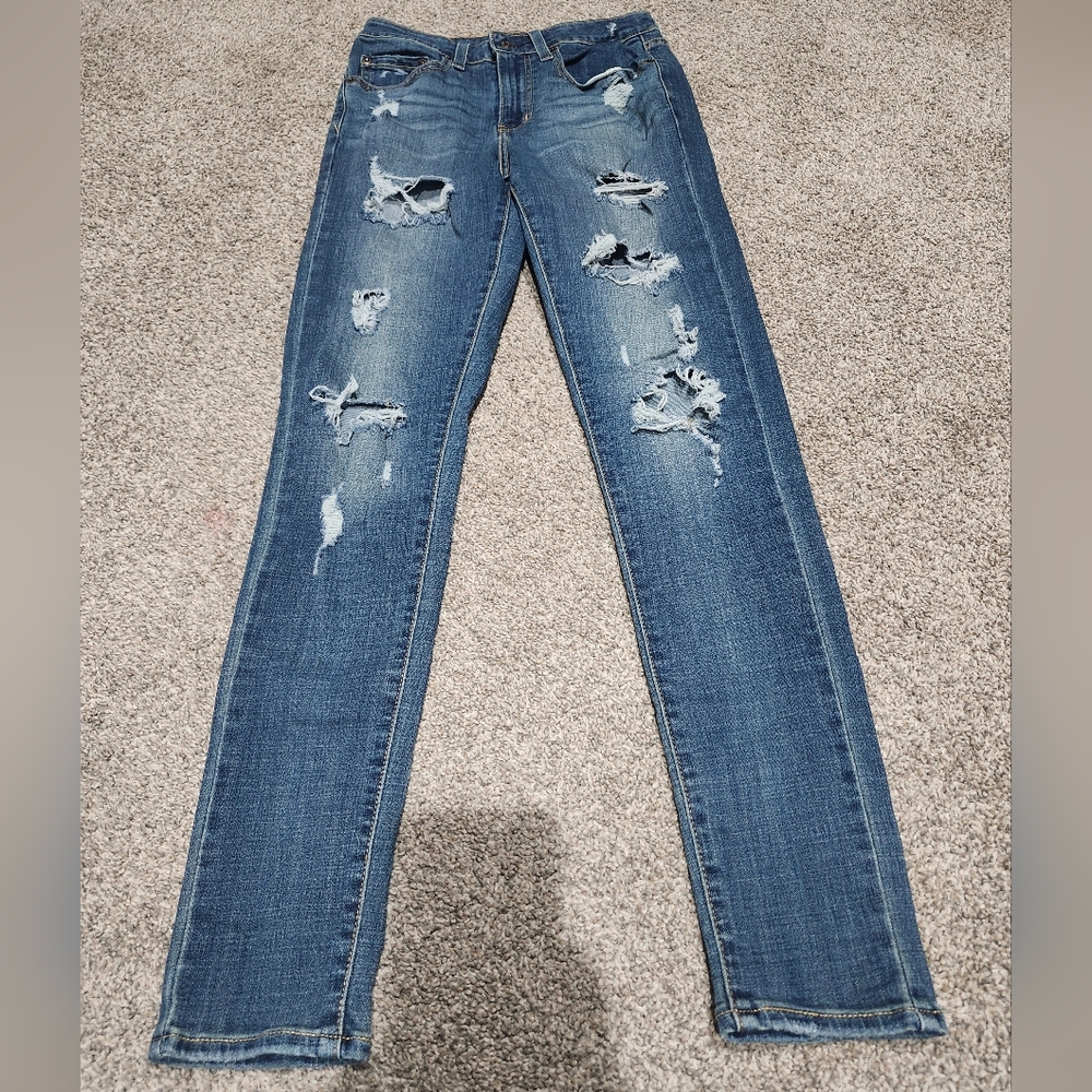 Levi's Women's Skinny Distressed Blue Jeans